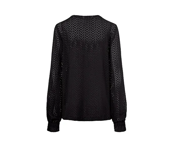 Blusenshirt mit Ajour-Muster