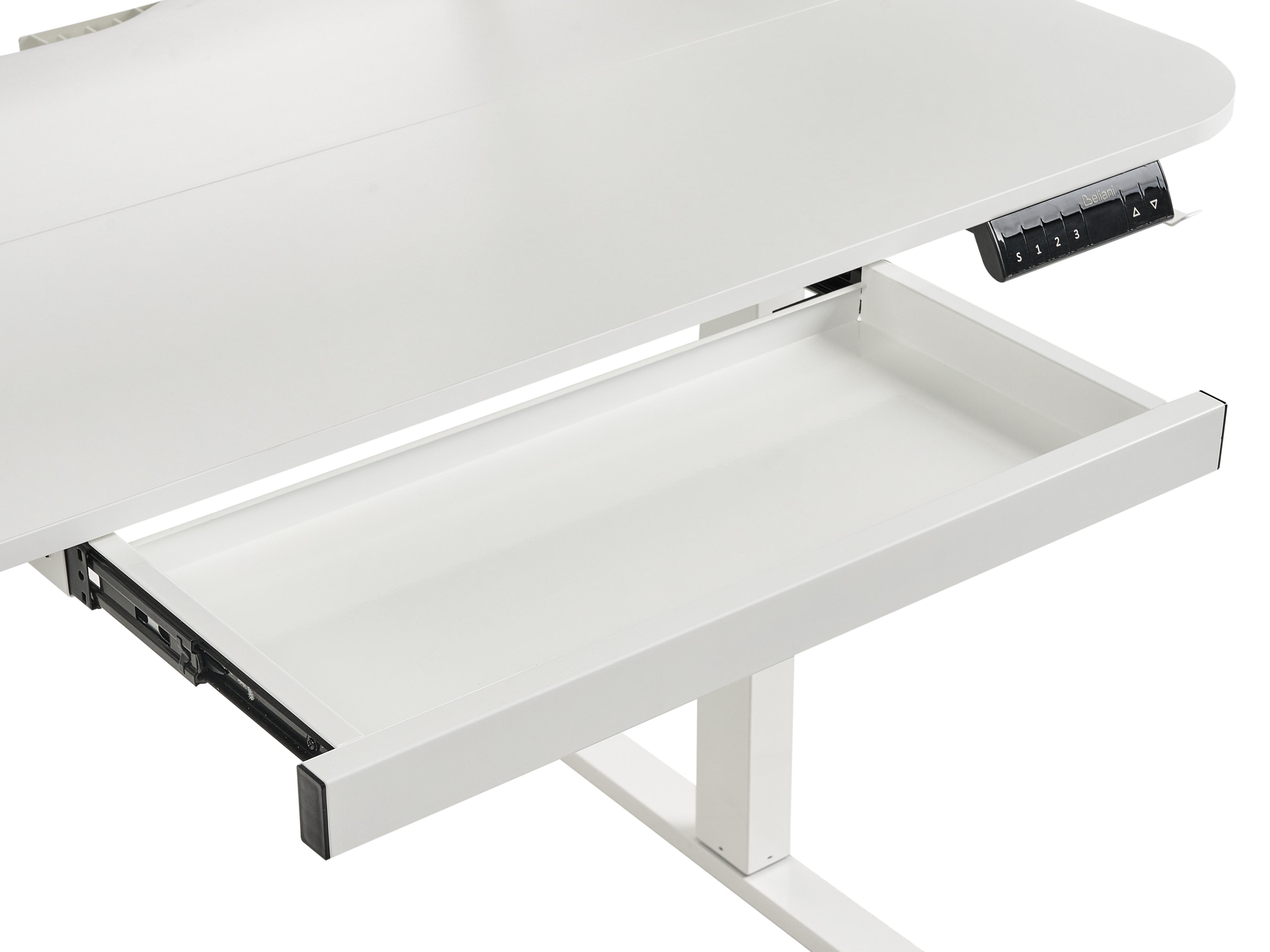 Elektrisch verstelbaar sta-bureau WILBANKS Wit 120 cm 60 cm met USB-poort