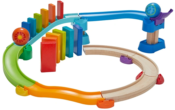 Kugelbahn KULLERBÜ – KRINGEL DOMINO 33-teilig in bunt