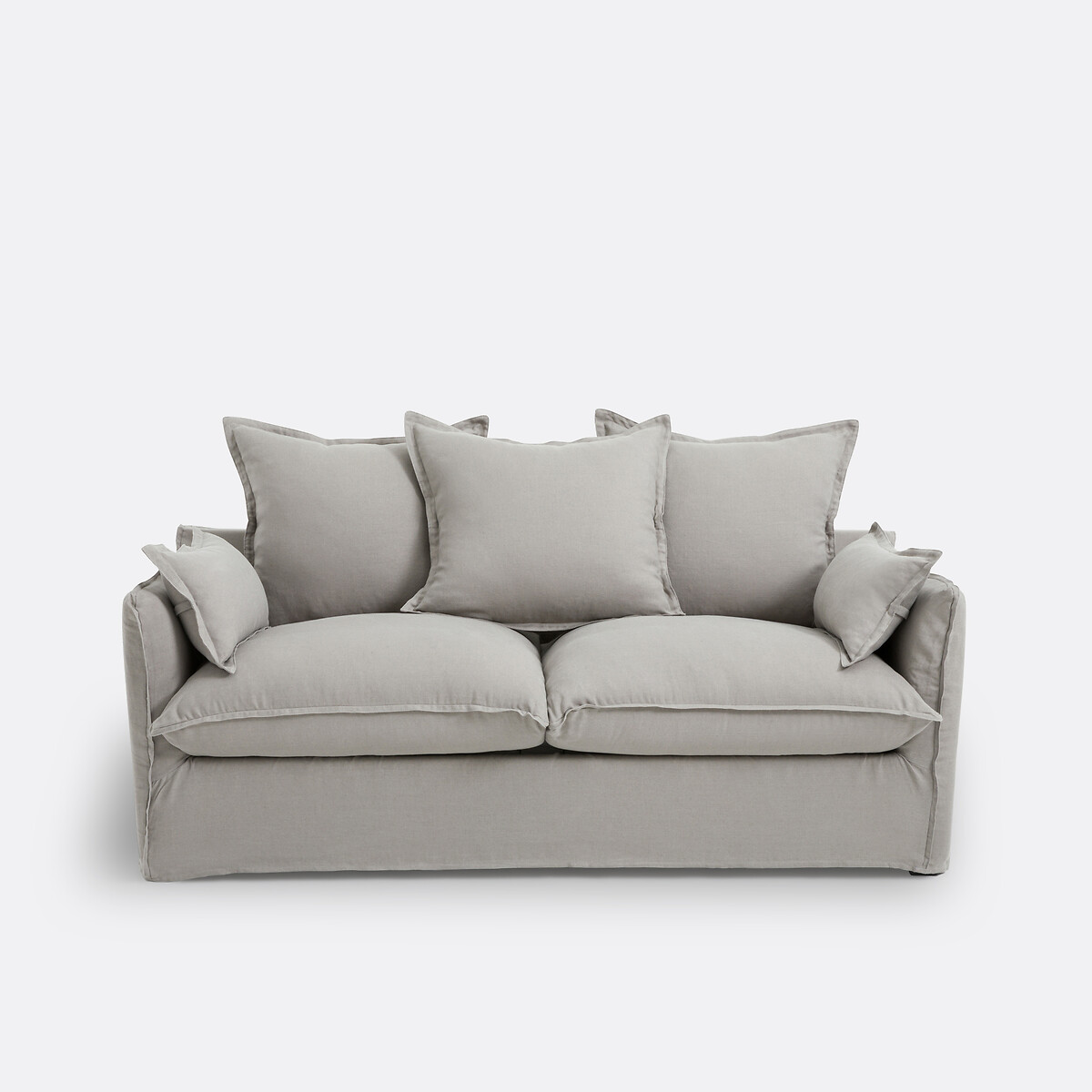 LA REDOUTE INTERIEURS<br>Slaapbank H14 cm, gekreukt linnen, Odna