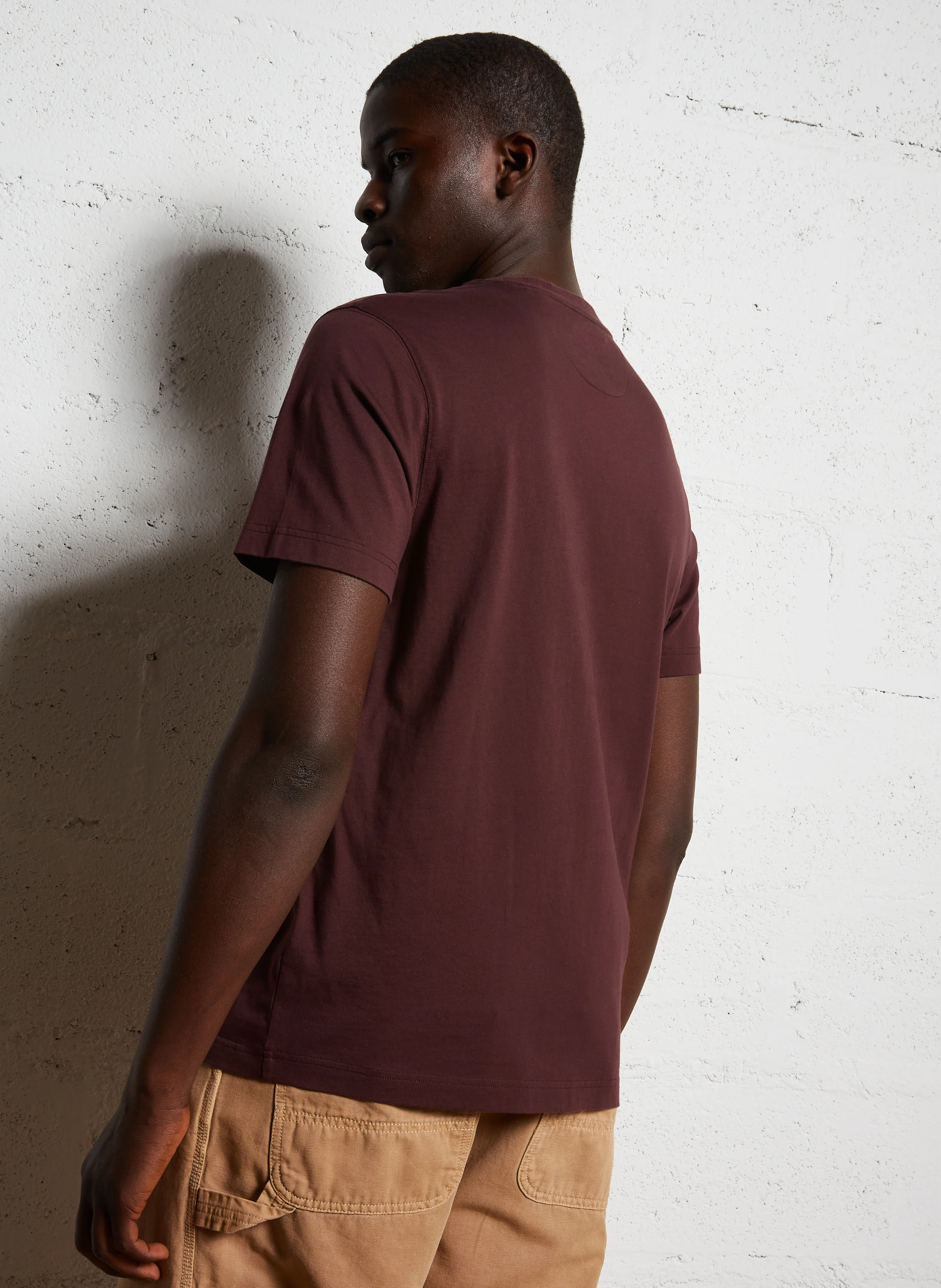 Tee-shirt manches courtes brodé en coton | Rouge
