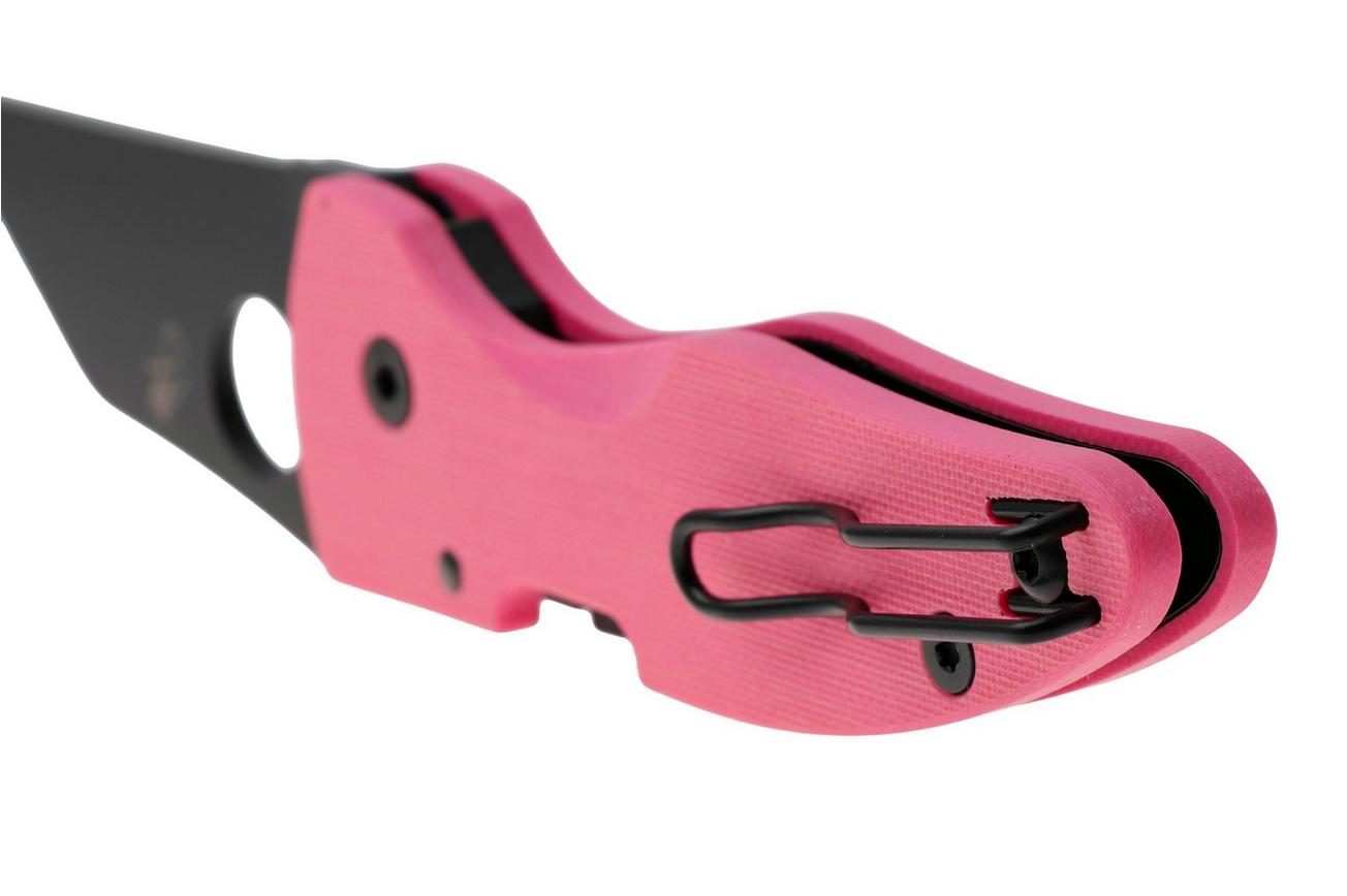 Spyderco MicroJimbo Black DLC CPM S30V C264GPNBKP Pink G10, Sprint Run zakmes, Michael Janich design