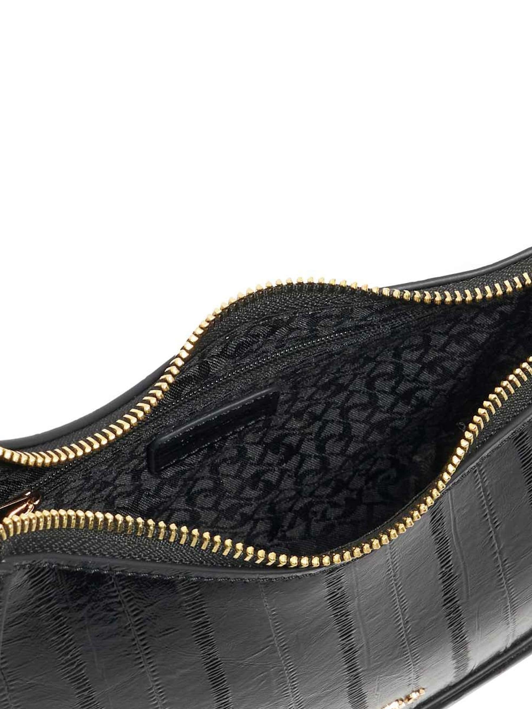 Jet black - Dune London Direction Small nette schoudertas met ronde hals