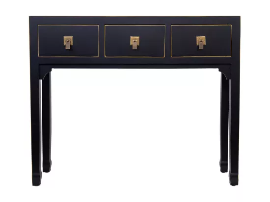 Récepteur en bois avec 3 tiroirs 95x26x78
