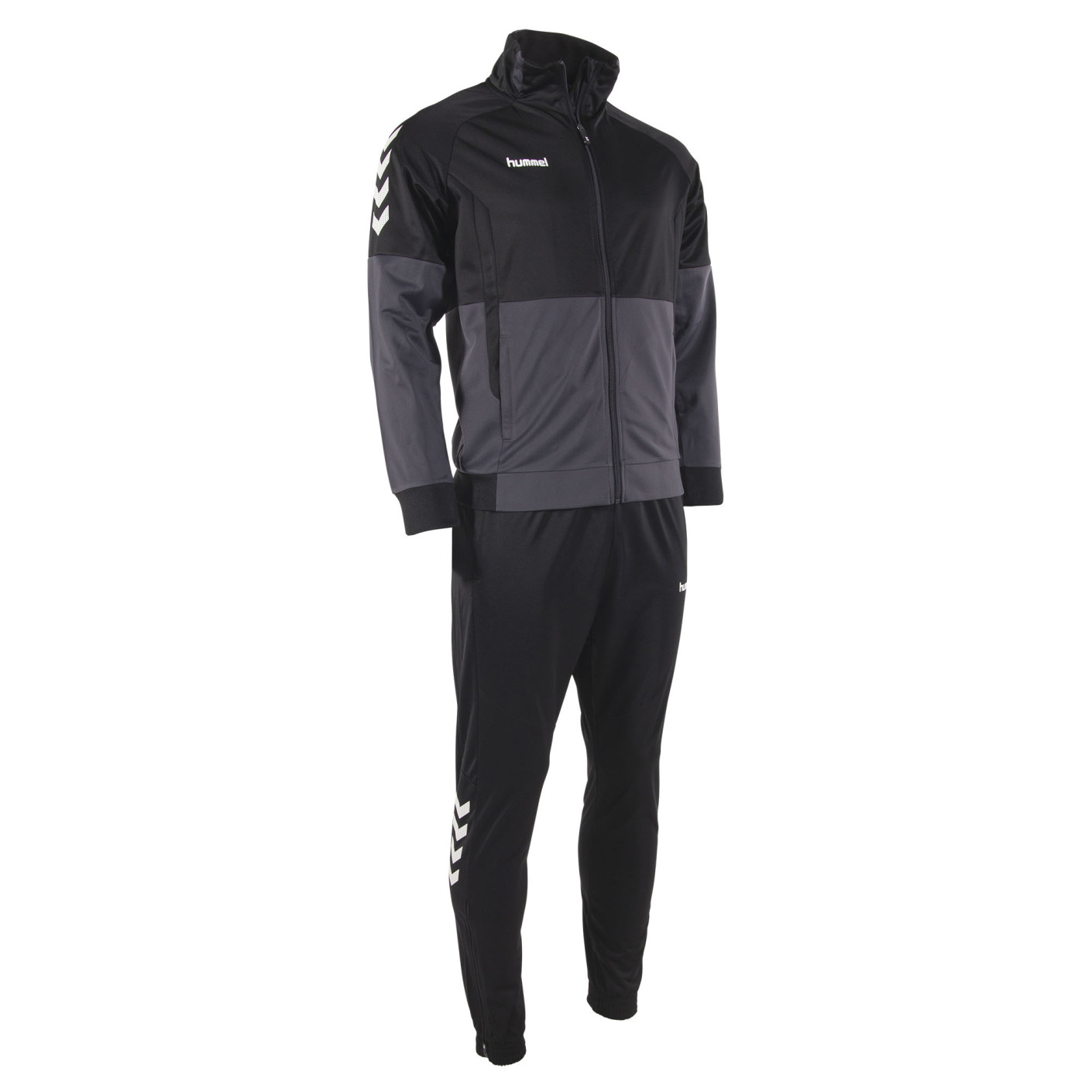 Hummel Authentic Full-Zip Trainingspak Zwart Grijs
