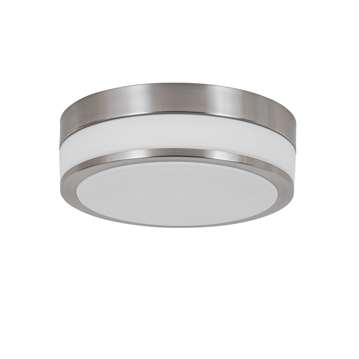 Moderne plafondlamp staal 28 cm IP44  - Flavi
