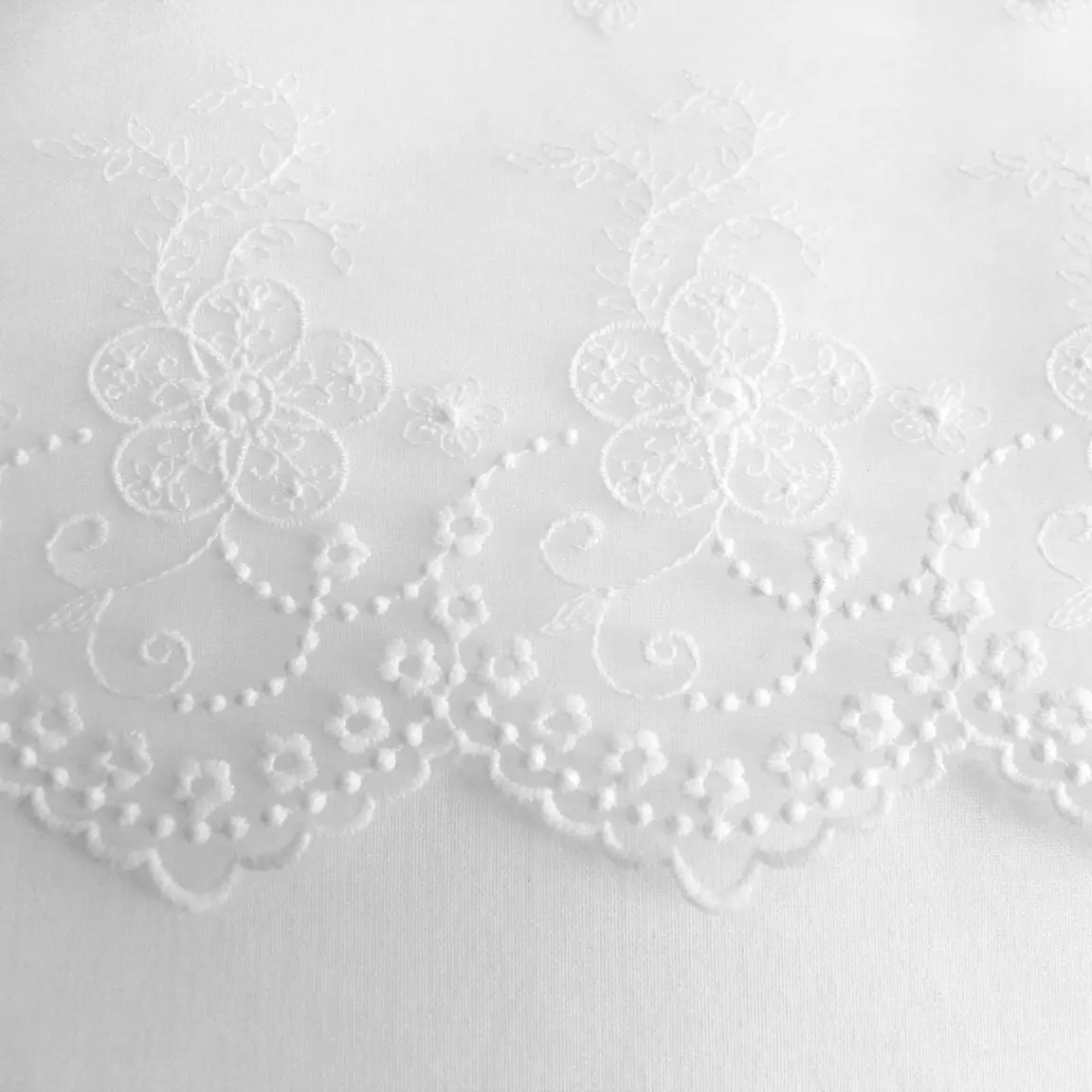 Paire de voilages passe-tringle (60 x 120 cm) Massala Blanche