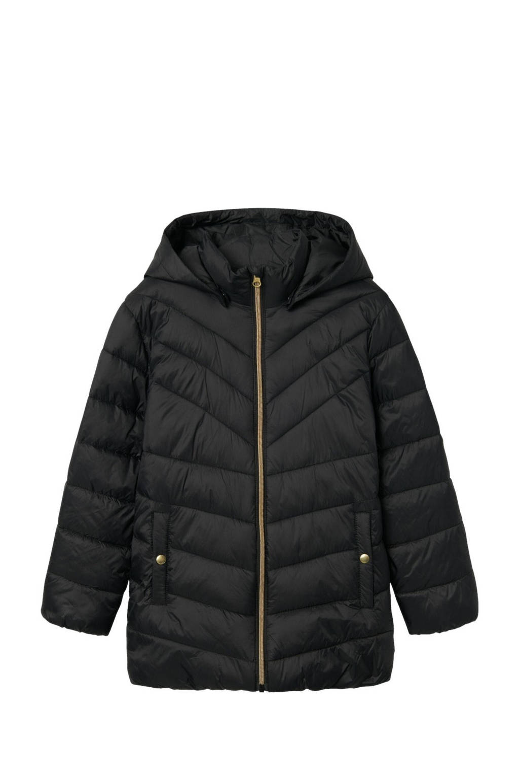 NAME IT gewatteerde winterjas NKFMONAY zwart