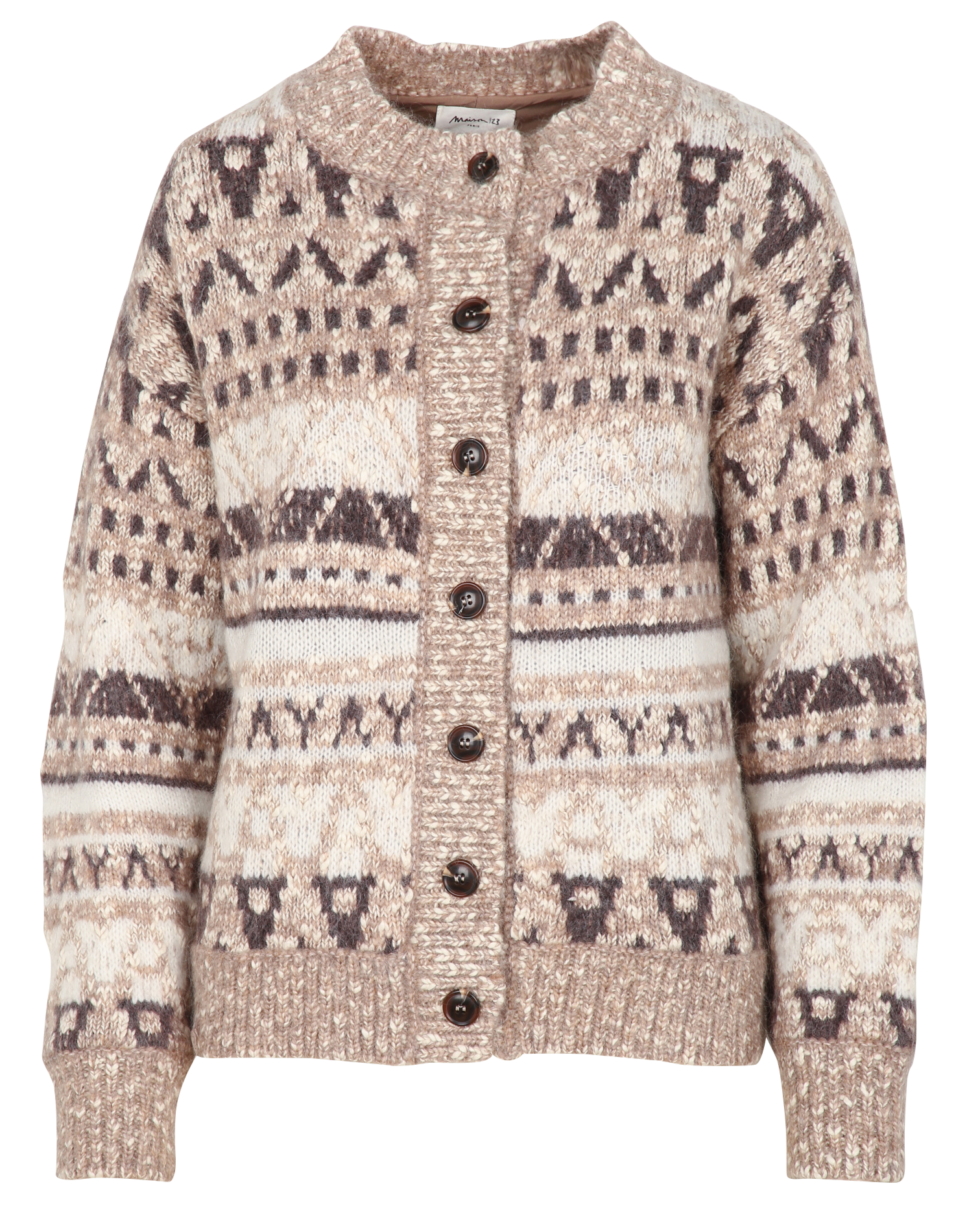 COSMO BIS - Gilet droit col rond | Gris