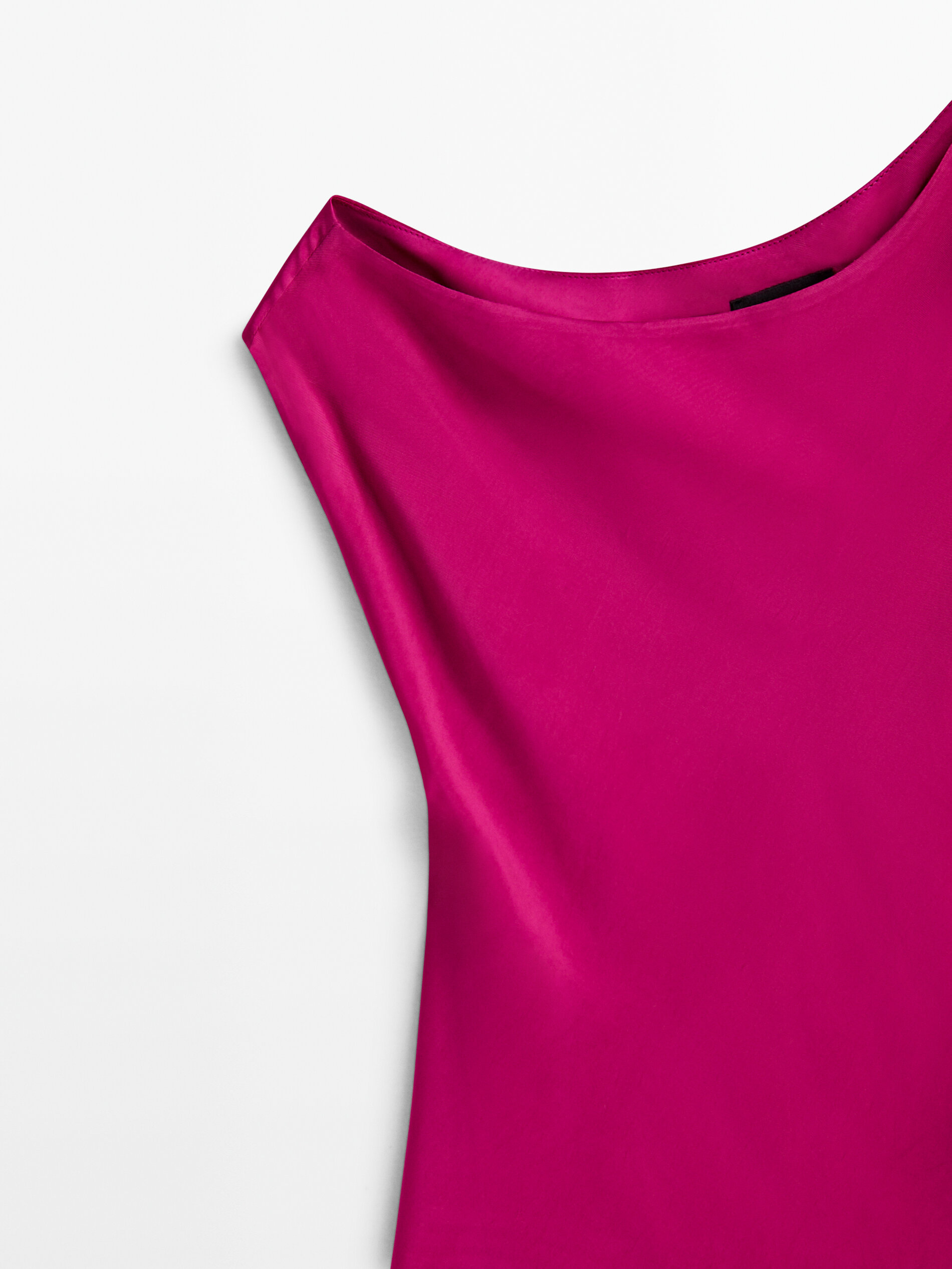 Vestido curto assimétrico - Studio - FUCSIA