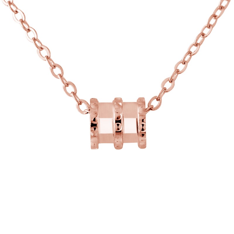 Collier TONNEAU - Argent plaqué or rose