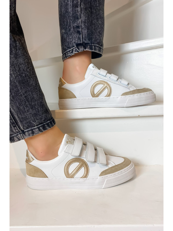 Sneakers STRIKE STRAPS White/Gold - No Name