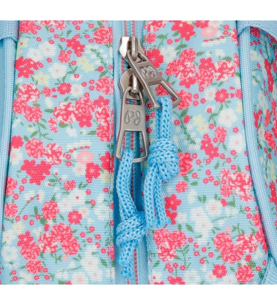 Estojo para lápis Pepe Jeans com três compartimentos, multicolorido.
