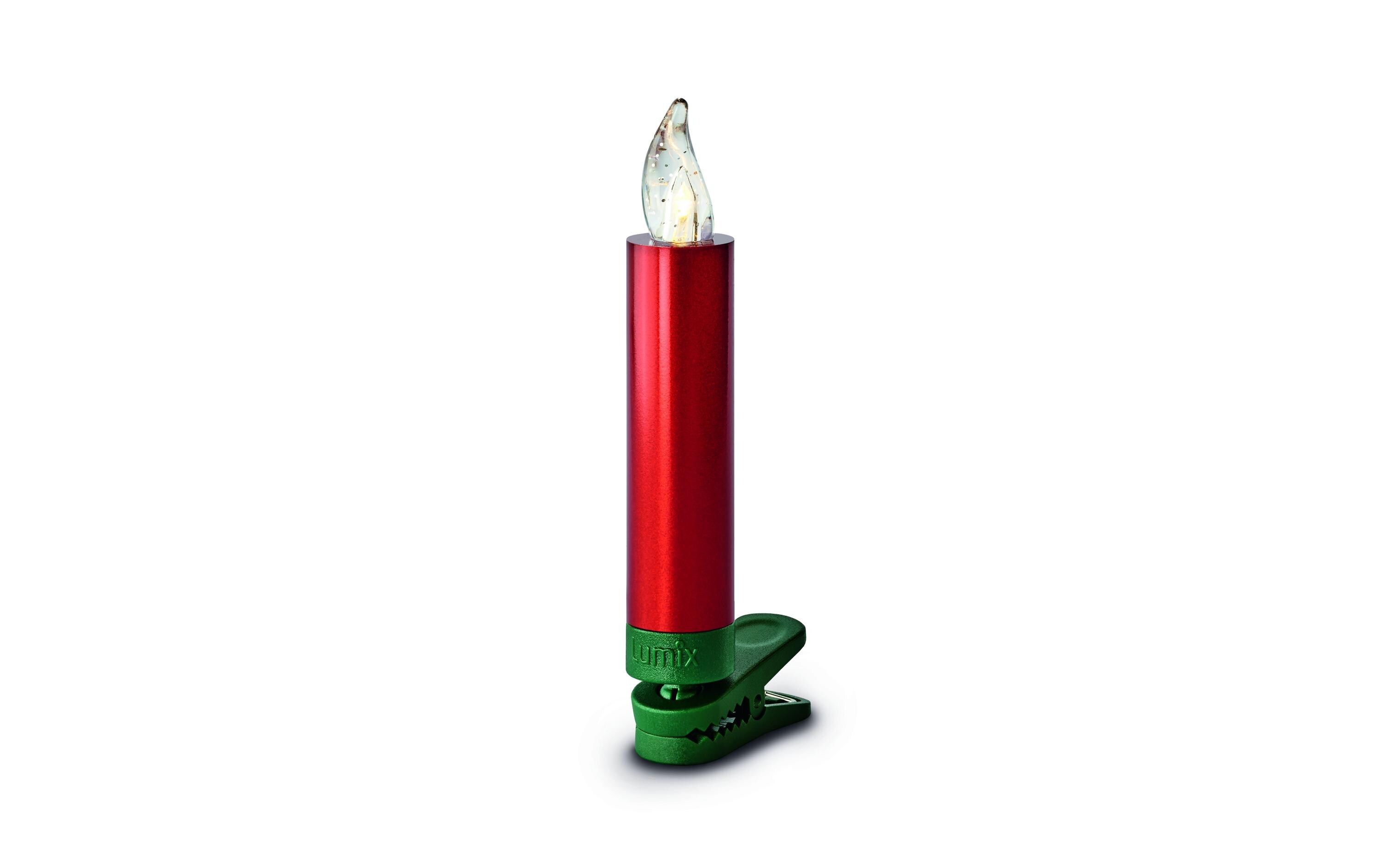 LED Baumkerze SuperLight Mini, Rot, 6er-SetErweiterungsset LED Christbaumkerzen