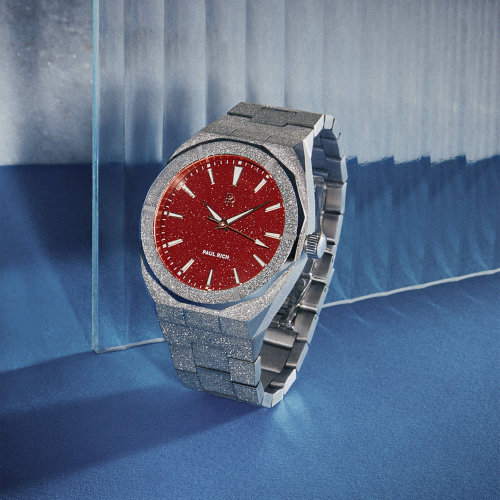 Montre Frosted Star Dust 42mm Silver Red