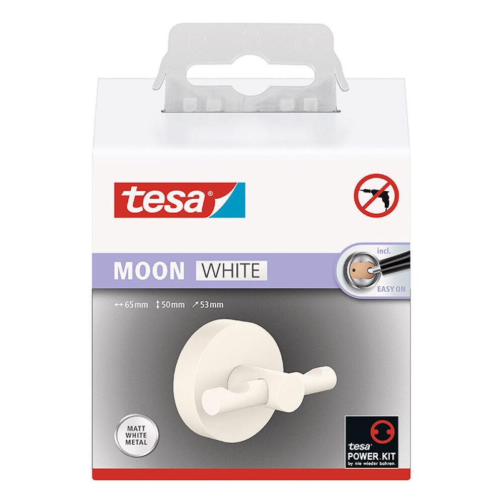 HÅNDKLEKROK TESA DOBBEL MOON WHITE