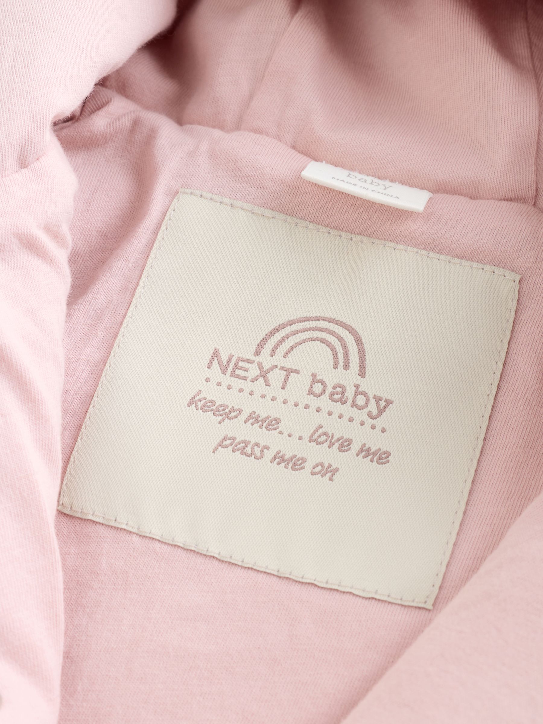 Roze - Babyjack met capuchon van imitatiebont (0mnd -2jr)
