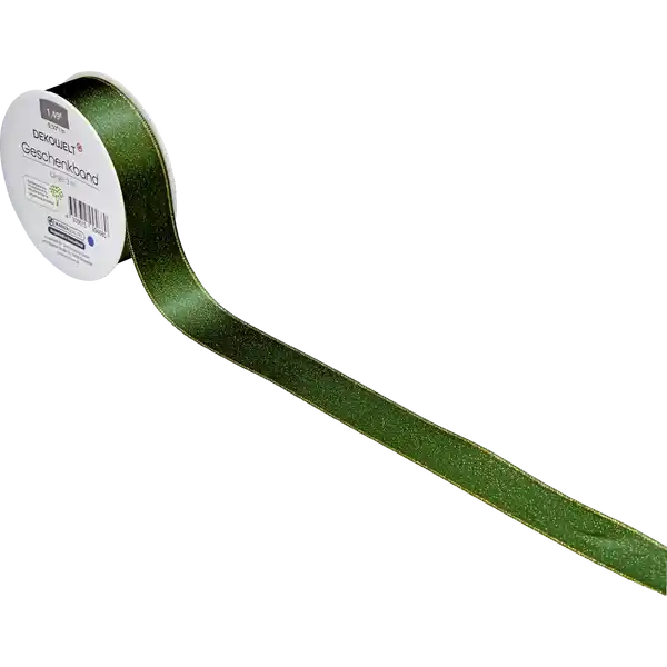Geschenkband Glimmer dunkelgrün