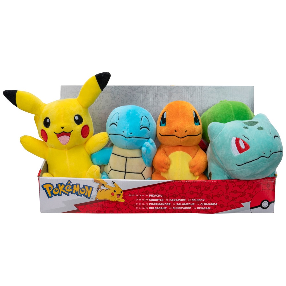 Pokémon Plüschtiere, 20 cm, 4er-Pack