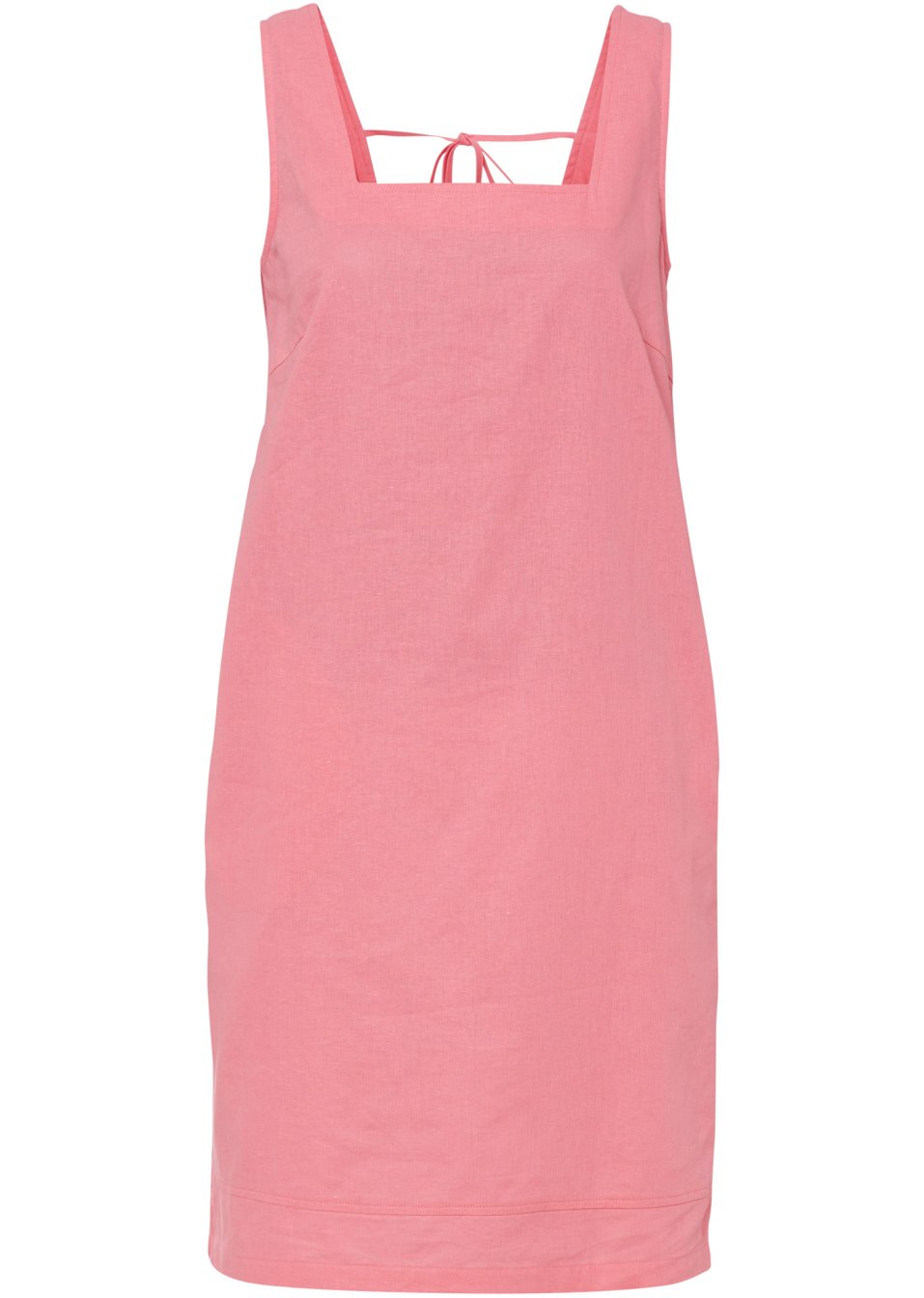 Robe avec dos décolleté, avec lin majoritaire