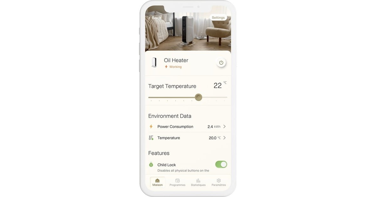 MillGentle Air WiFi olieradiator OIL1500WIFI3 Black  (Zwart, Wifi + App Control)