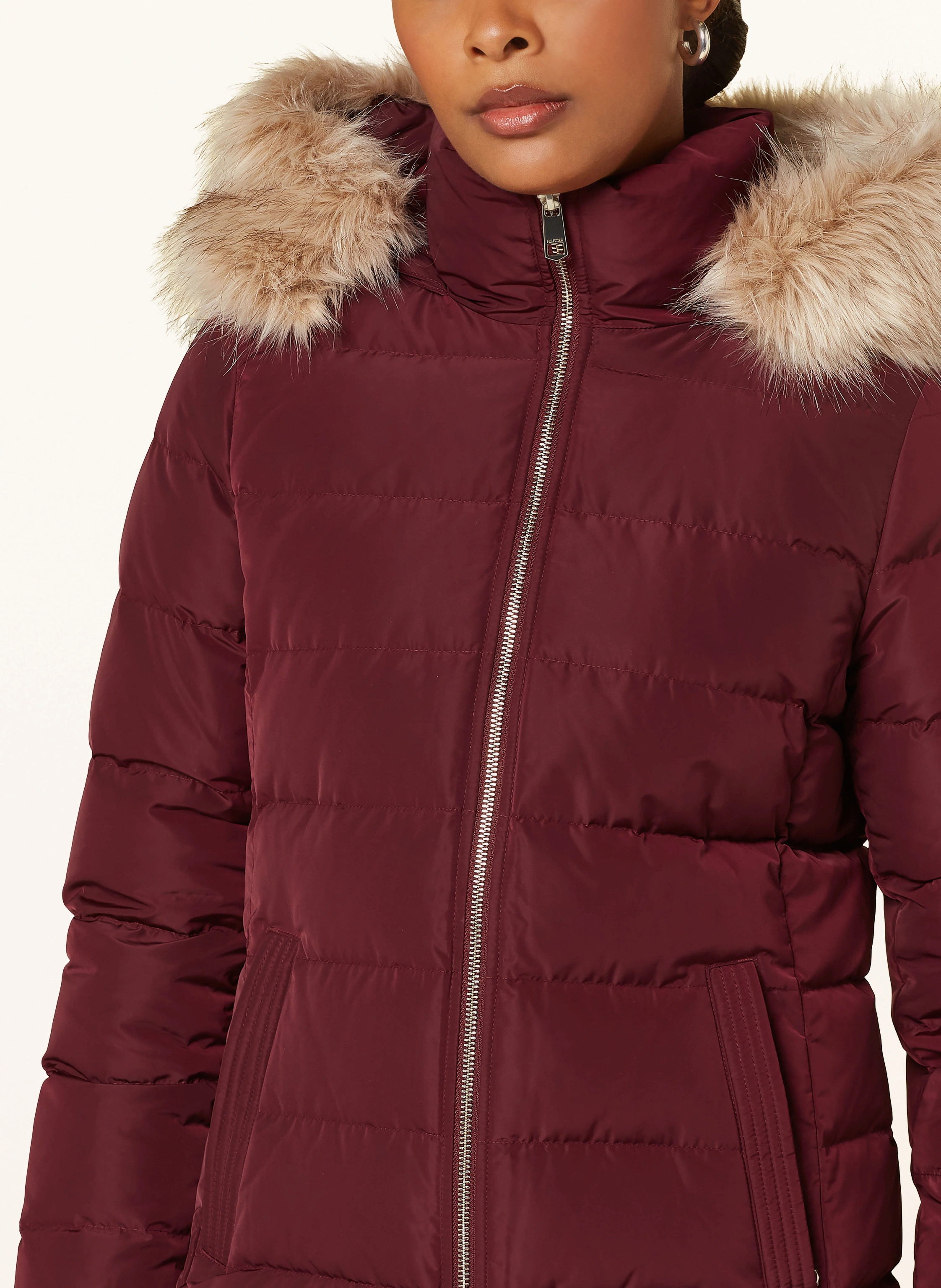 TOMMY HILFIGER Daunenjacke HERITAGE DOWN TYRA mit Kunstpelz