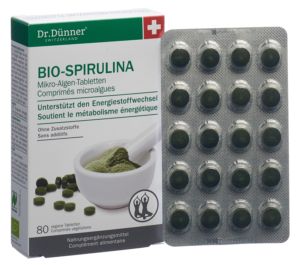 DUENNER Bio Spirulina aktives Leben Tabl NL 80 Stk