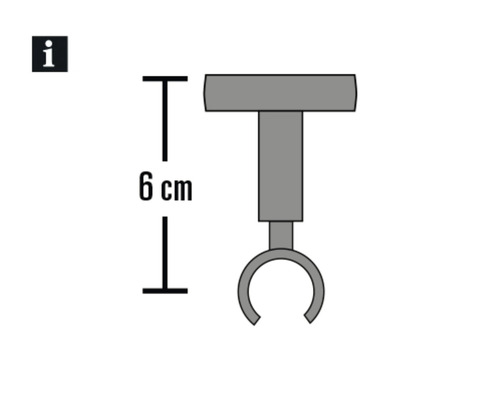 Plafondsteun voor Kira champagne Ø 19 mm