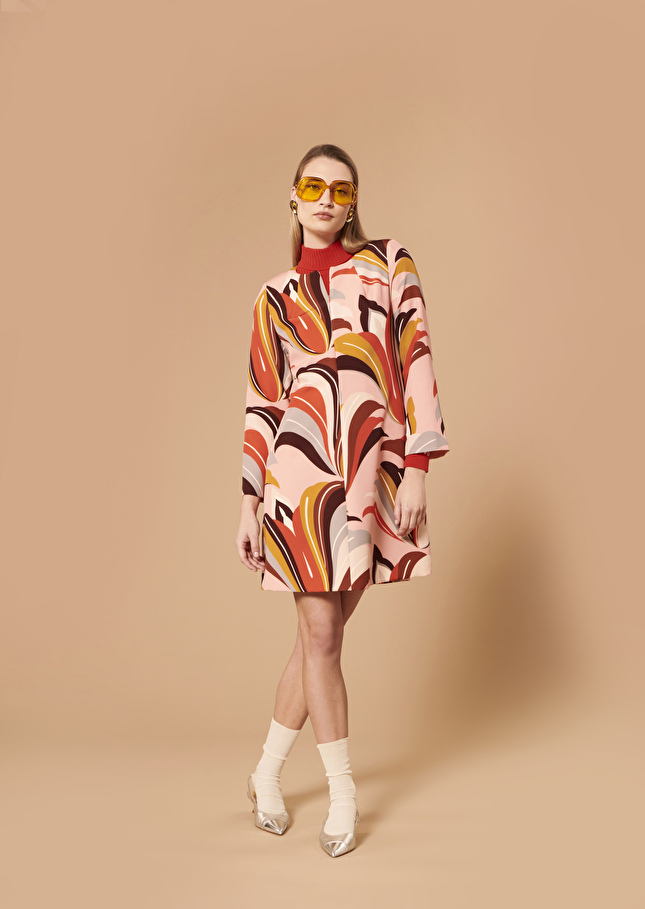 Robe Rositamarron imprimée graphique