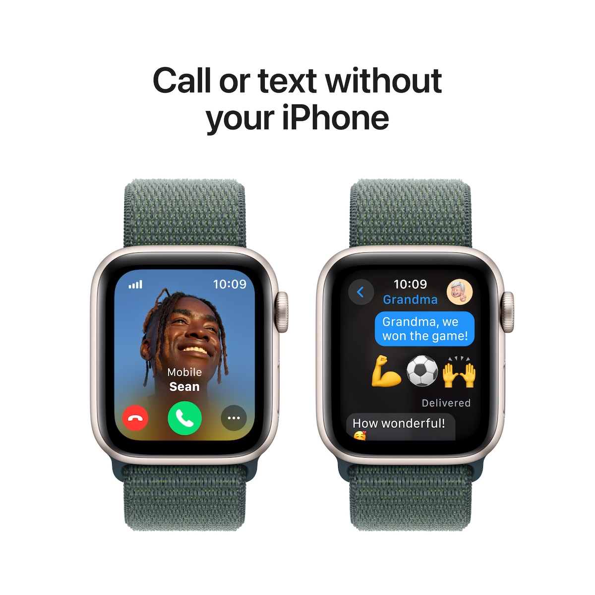 Apple Watch SE 2nd Gen 40mm LTE (Stjerneskinn Alu/Tjerngrønn sport loop)
