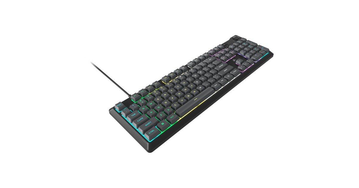 CorsairK55 CORE RGB, gaming toetsenbord  (Lichtgrijs, US lay-out, Membraan, RGB leds)