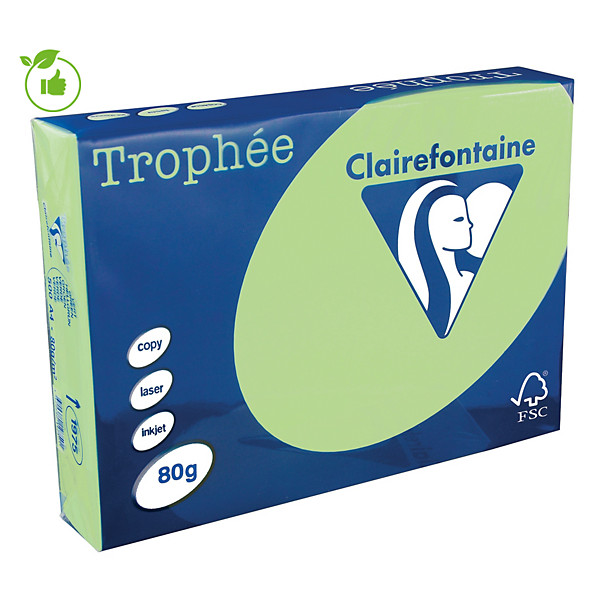 5 ramettes papier Clairefontaine Trophée vert golf A4 80 g