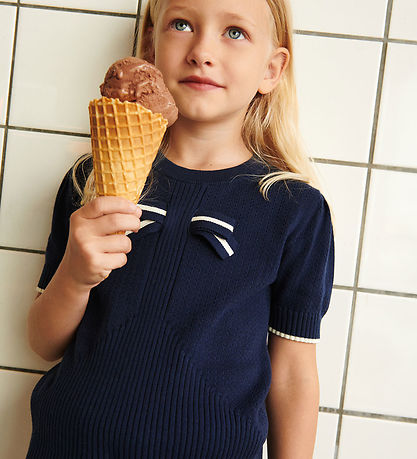 FUB T-Shirt - Strick - Bow - Dark Navy