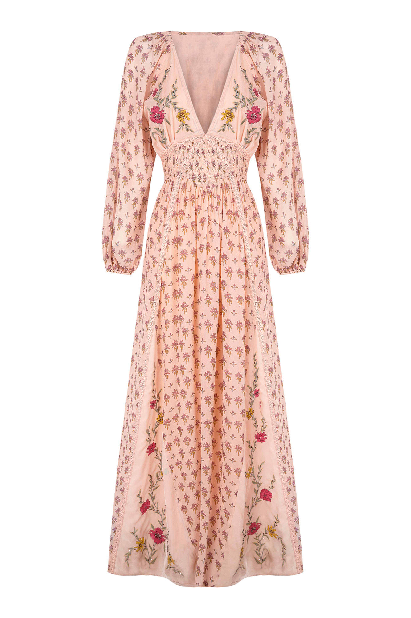 vestido com estampa bordada