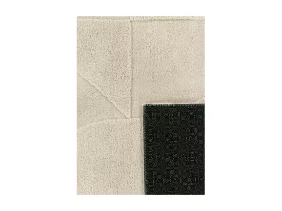 Tapis lavable abstrait crème - ROME 72 Crème 120*160