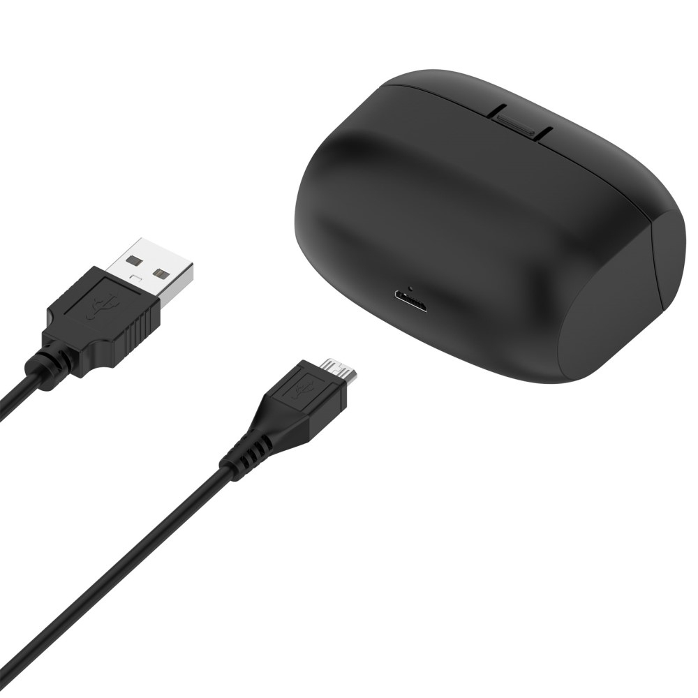 Ladecase (600mAh) mit Micro USB Ladekabel für Jabra Elite 65t Kopfhörer - Schwarz