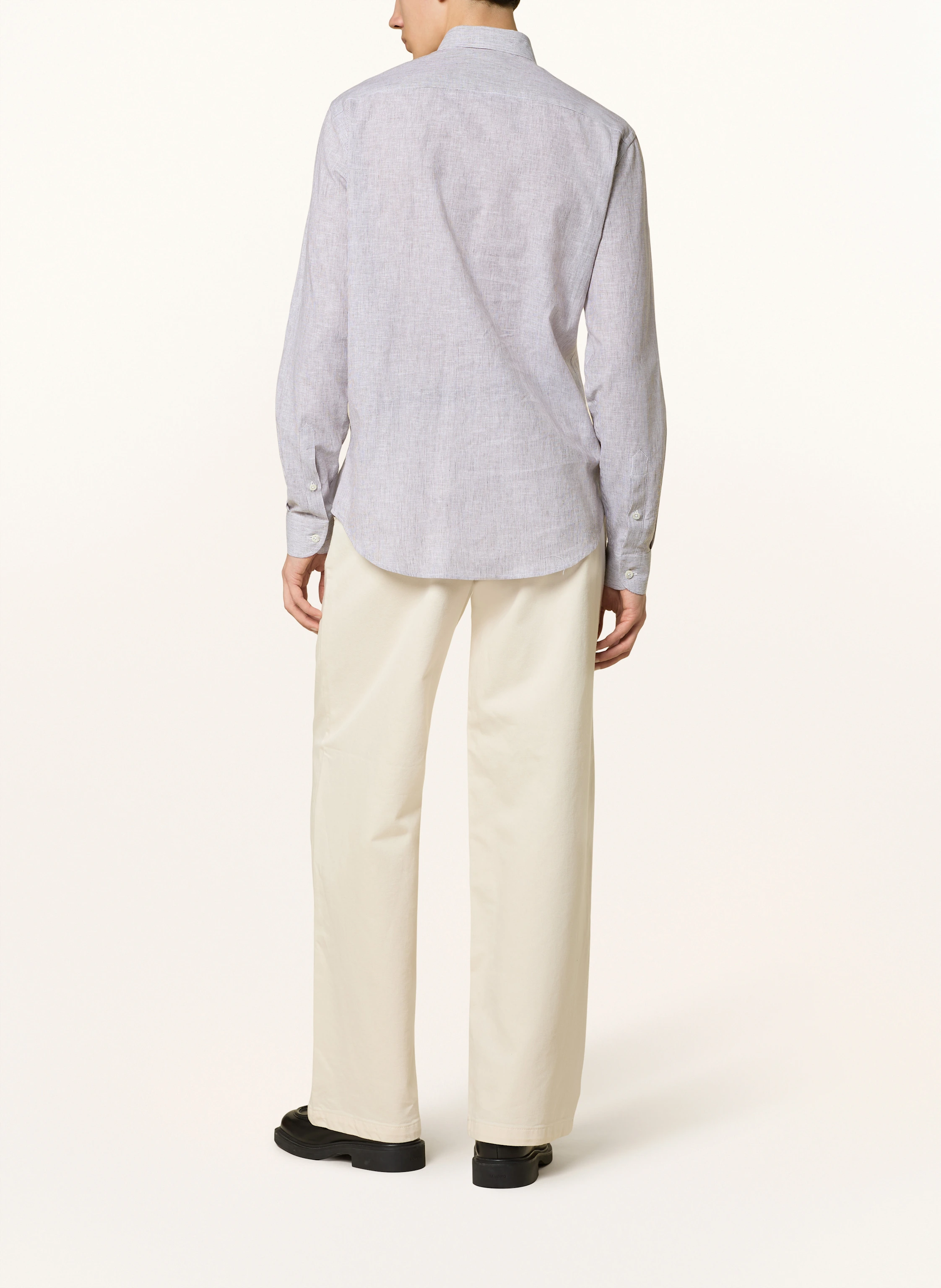 EMPORIO ARMANI Hemd Slim Fit mit Leinen