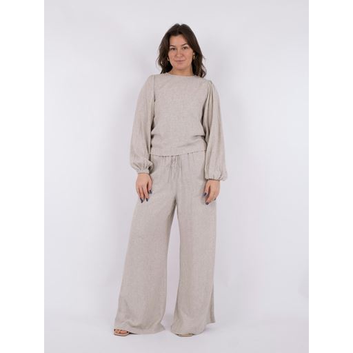 Neo Noir Bira Soft Linen Bluse, Sand, 36