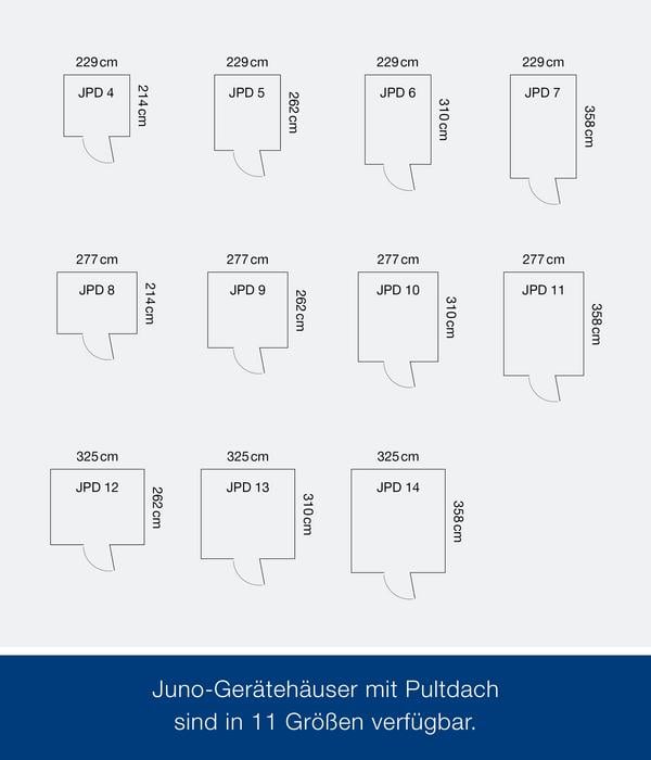 Hörmann Metallgerätehaus Juno JPD8 M-Sk