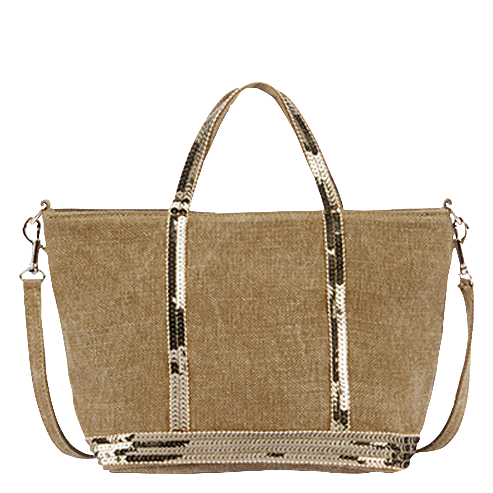 Cabas XS à sequins en lin | Vert