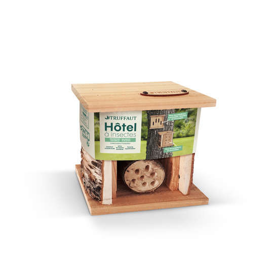 Abri double à abeilles, en bois Douglas L.16 x P.7,5 x H.15 cm