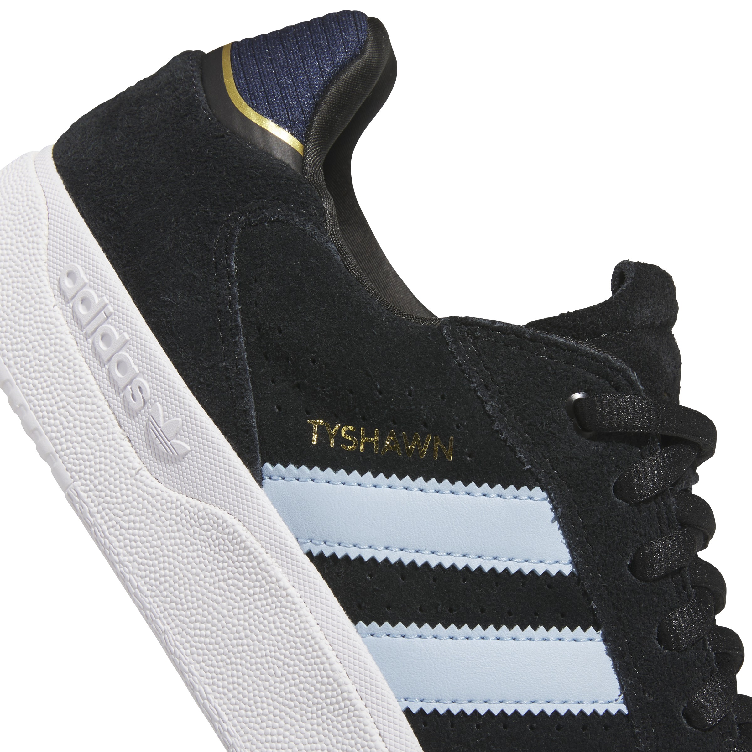 Adidas Skateboarding Tyshawn Low Core Black Clear Sky Collegiale Navy 4 US / 36 EU