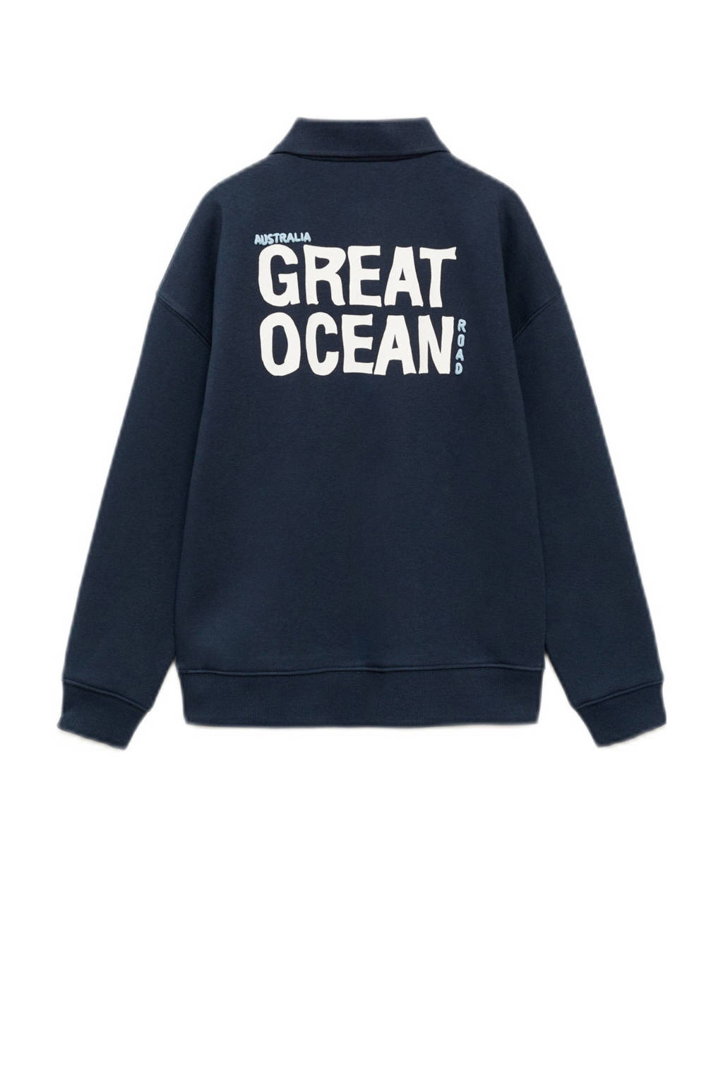 Mango Kids sweater met backprint marine