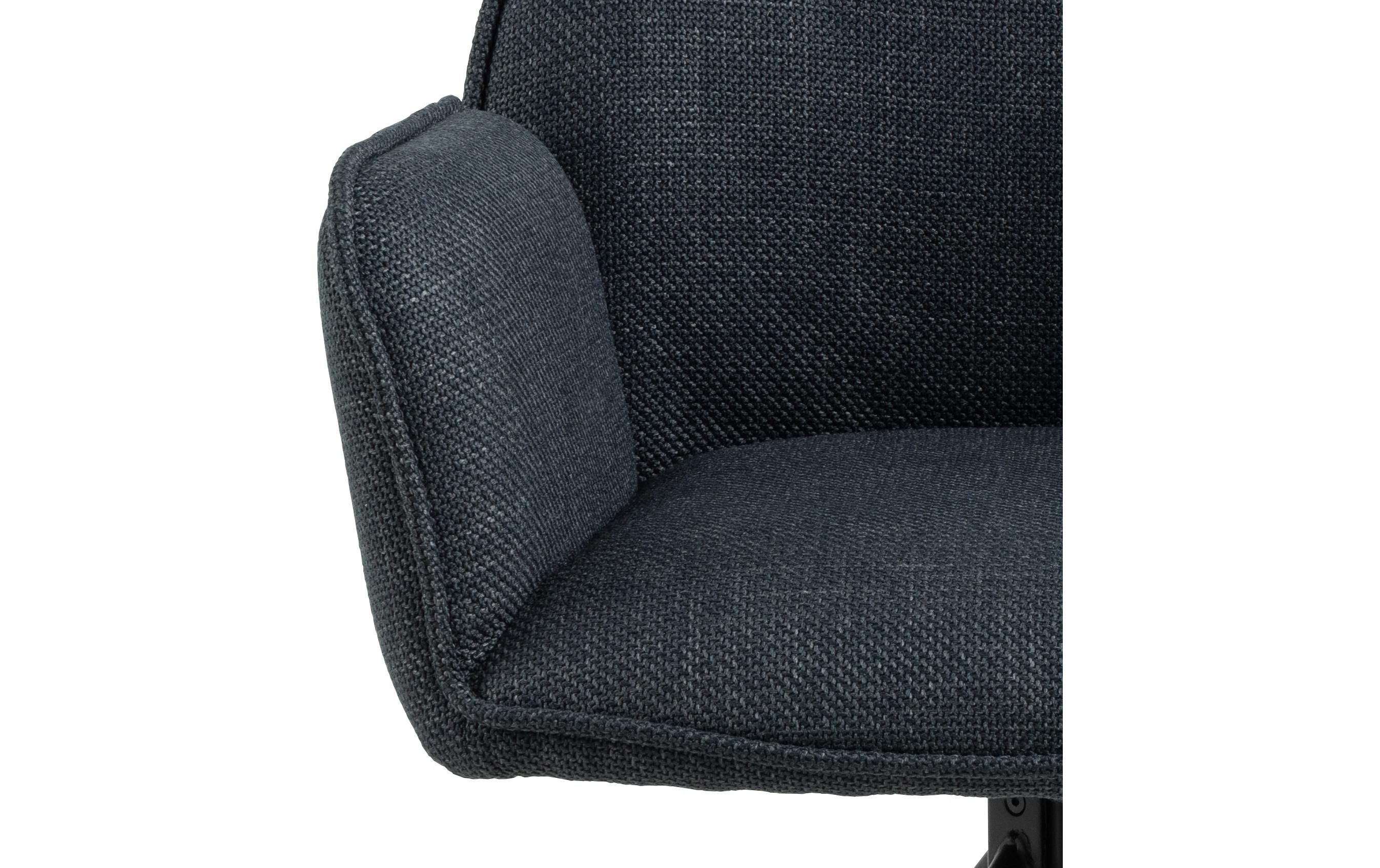 Stuhl Glenda, 2 Stück, Anthrazit<br>Moderne Esszimmerstühle mit Armlehnen