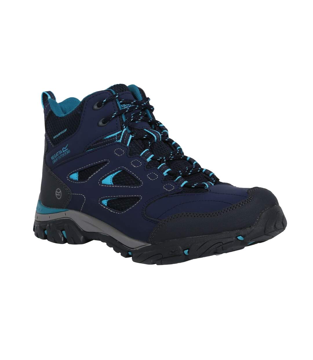 Regatta - Chaussures montantes de randonnée HOLCOMBE - Femme (Bleu marine/turquoise) - UTRG3705