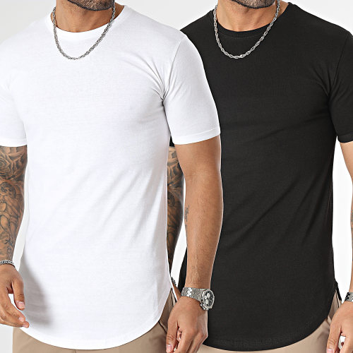 Lot De 2 Tee Shirts Oversize 322 Noir Blanc