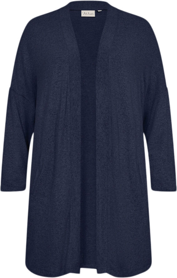 Wasabiconcept Curvy WA-SIMONE 3 Cardigan Navy blå 96799 blue iris melange