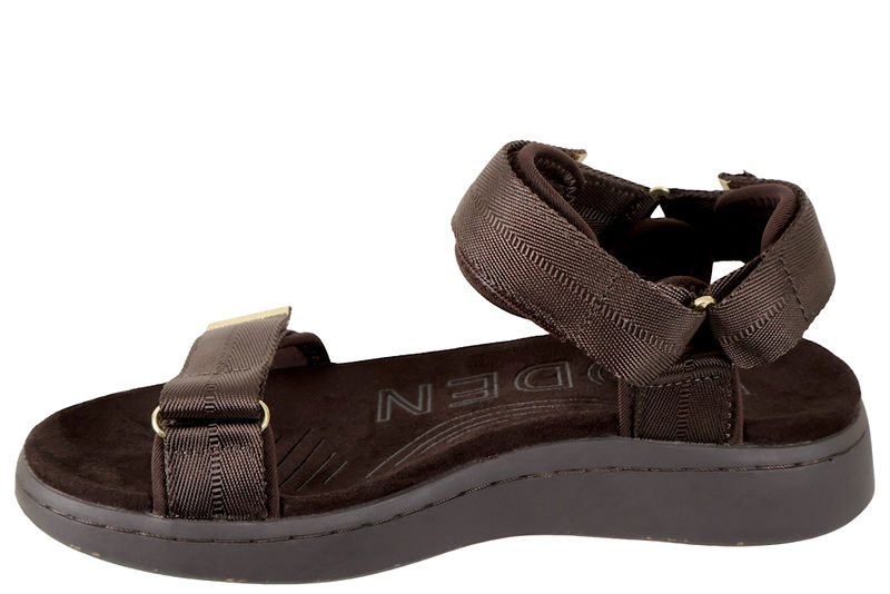 WODEN LINE CHOCOLATE SANDAL I BRUNT TEKSTIL