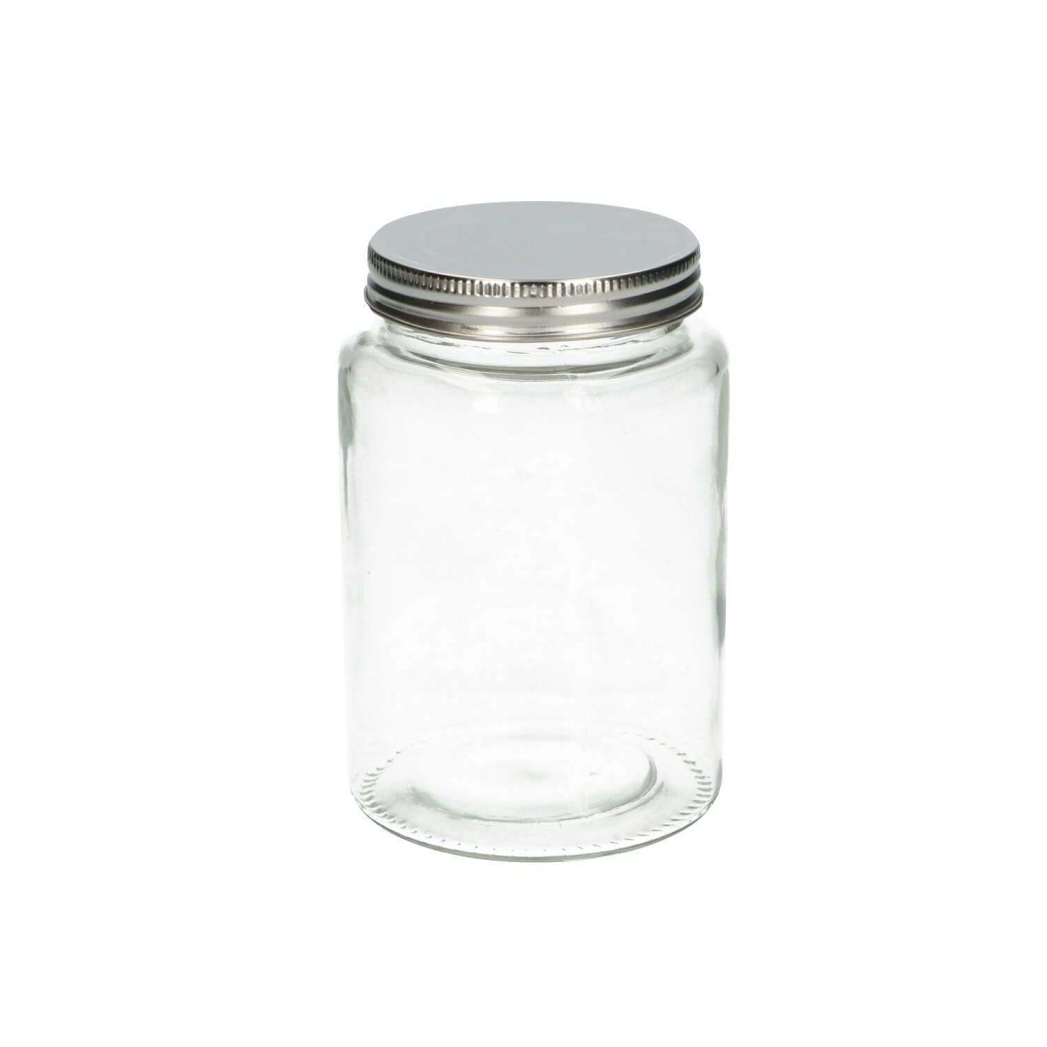 Voorraadpot, glas en metaal, 520 ml