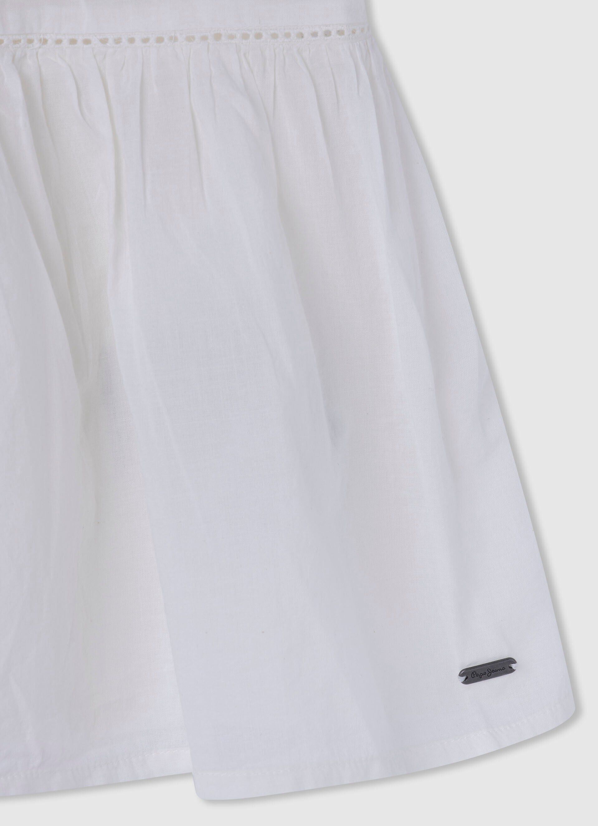 VESTIDO ROMÂNTICO DE ALGODÃO - branco mousse